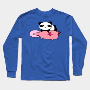 Lil Panda and Axolotl Long Sleeve T-Shirt